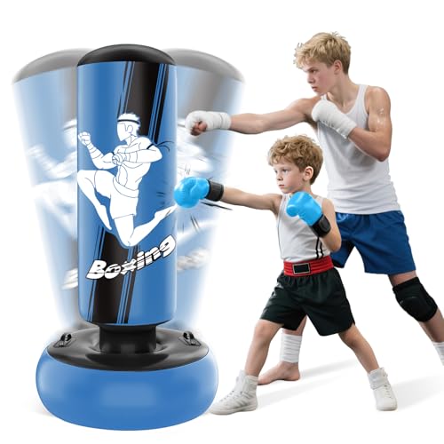NZQXJXZ Boxsack Stehend 160cm Aufblasbarer Boxsack Kinder mit...