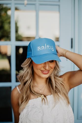 Image of KATYDID Salty Foam Trucker Hat - Adjustable Trucker Hat with Mesh Netting - Fully Embroidered Trucker Hat for Women