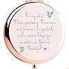 ZOORON Sister Gifts from Sister Brother, Sisters Birthday Gift Ideas, Rose Gold Compact Mirror with Treasured Message…