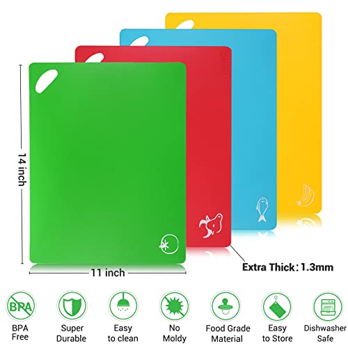 Kitchen-Plastic-Cutting-Board-Set-Extra-Thick-Flexible-Cutting-Mat-for-Cooking-Non-Slip-Chopping-Board-with-Colored-Food-Icons-Easy-Grip-Handles-Dishwasher-Safe-Set-of-4