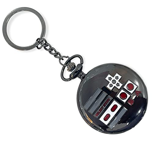 Image of AUGEN Premium Pocket Watch Metal Keychain Gaming Remote Retro Vintage for Gifting With Key Ring Anti-Rust (Pack Of 1)