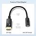 Cable Matters Bi-Directional DisplayPort to Mini DisplayPort Adapter - 6 Inches, DP Male to Mini DP Female Adapter Cable, Not Compatible with Thunderbolt/Thunderbolt 2 Display/Monitor, Not for HDMI
