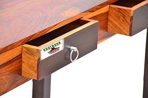 Image of Sheesham Wood Writing Study & Computer Table for Home and Office Furniture (Walnut)