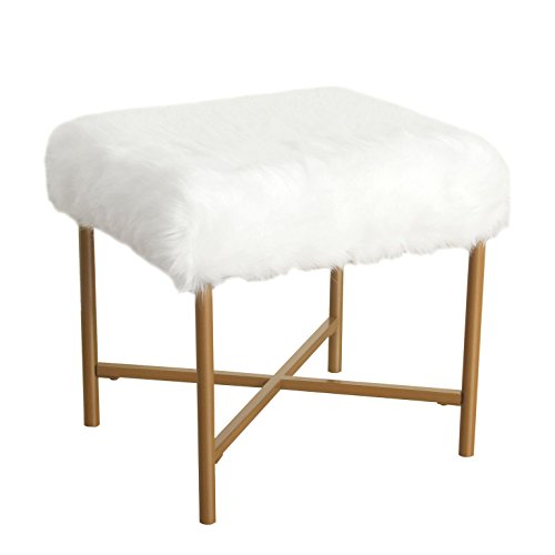 Homepop Home Decor | Upholstered Button Tufted Storage Ottoman | Hinged Lid Ottoman with Storage for Living Room & Bedroom | Decorative Home Furniture (White )