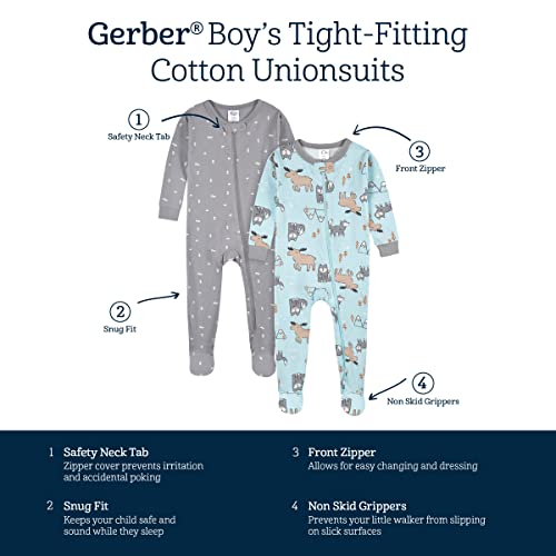 Gerber boys 4-pack Footed Pajamas Baby and Toddler Sleepers (pack of 4)
