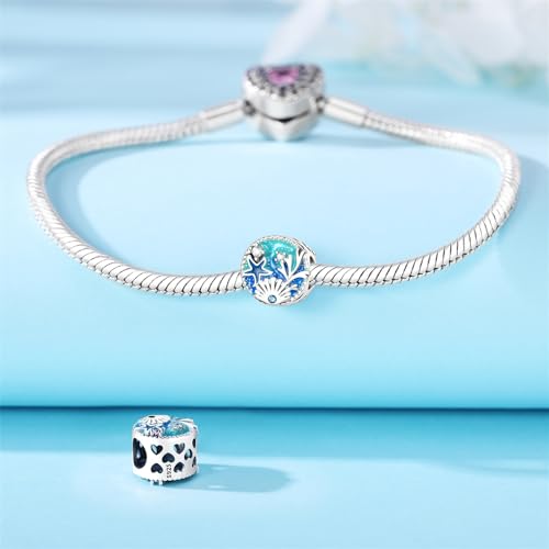 Image of ARTCHARM Ladybird Cat Bow Dragonfly Pendant 925 Sterling Silver with Enamal Good Luck Bead fit Bracelets Charms,Christmas Valentine Mother's Day Gift for Women Girls