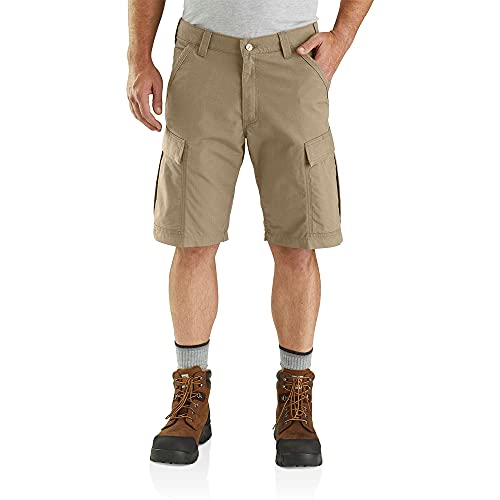 Carhartt Mens Force Relaxed Fit Ripstop Work Cargo Shorts, Dark Khaki, 32 Regular US - image 1