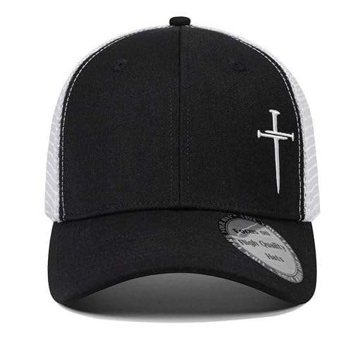 Image of Christian Hats for Men Women,Jesus 3 Nail Cross Hat Christian Religious Gifts for Birthday /Christmas