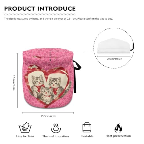 Image of Valentine Teapot Cozy for Teapot Cat Tea Pots Cozy for Keeping Warm Portable Easy to Clean Coffee Pot Cozy Polyester for Hotel Thicken Kettle Dust Cover for Kitchen