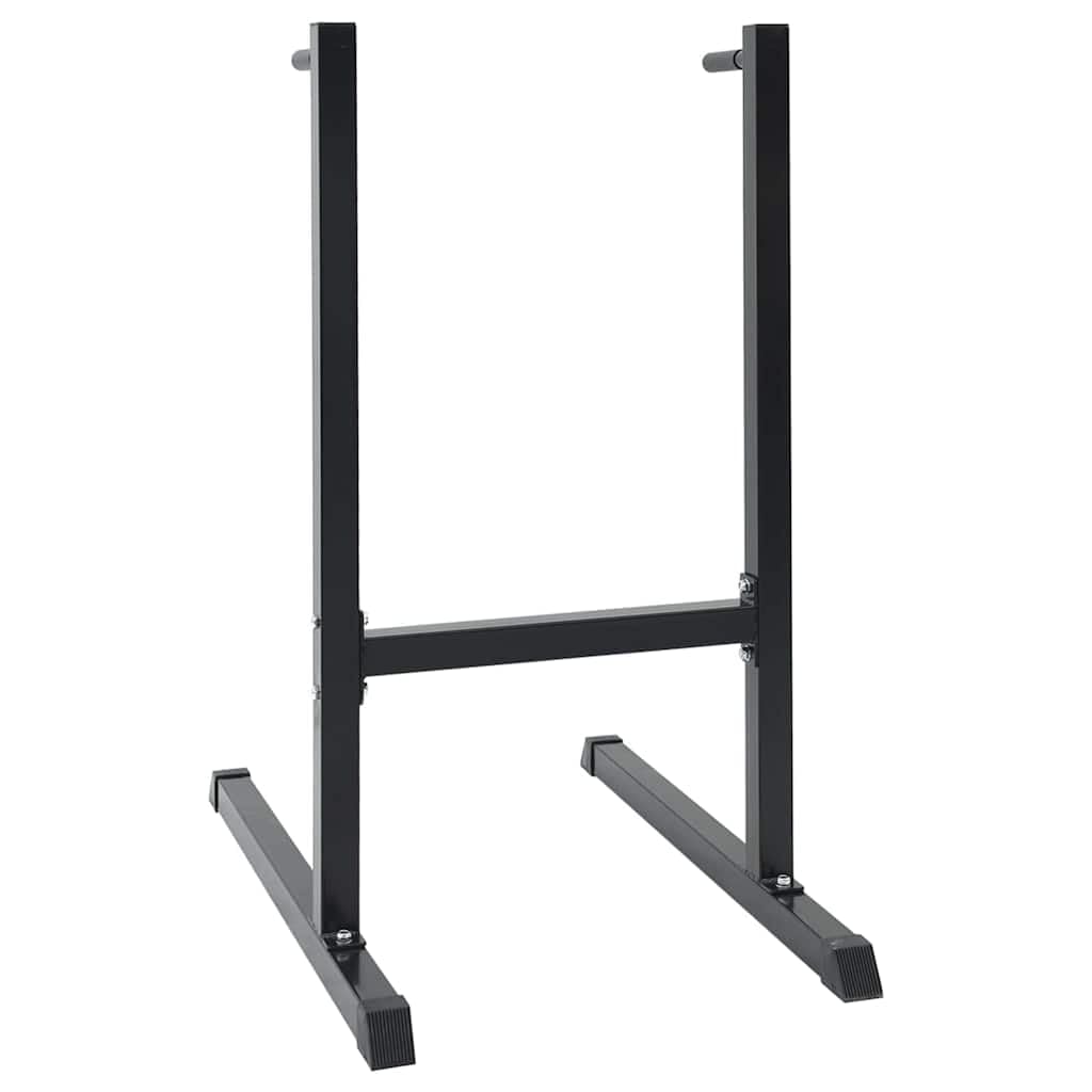 vidaXL Estación de Dips Ajustable de Acero para tu Gimnasio en Casa, aguanta hasta 120kg. Barra de Entrenamiento Versátil para Fuerza, Equipo de Fitness multisusos. Ideal para ejercitar la Parte Sup