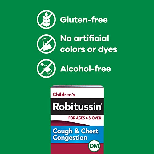 Robitussin Cough And Chest Congestion Dm, Cough Medicine For Kids, Grape Flavor - 4 Fl Oz X 3 #TOP5