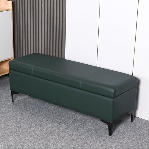 Banco otomano con Tapa abatible y Espacio de Almacenamiento, Banco para Zapatos en la Entrada para Dormitorio, Sala de Estar, balcón, Extremo de la Cama, baúl de Almacenamiento par