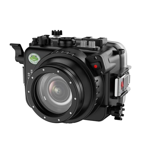 Sea frogs Camera Housing Compatible with Sony ZV-E10 with FE 90mm F2.8 G OSS Lens,Waterproof IPX8 Rated, 40m/130ft Depth Protection Underwater Camera Case, Ideal for Diving, Surfing, Rowing