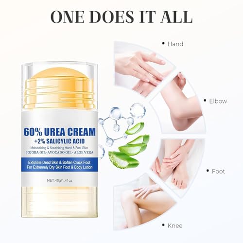60% Urea Hydrating and Anti-Cracking Foot Cream,Relieves And Repairs Cracked Dry Feet And Hands,Foot Lotion Heel Stick Repairs and Hydrates Dry and Cracked Feet and Hand - Image 5