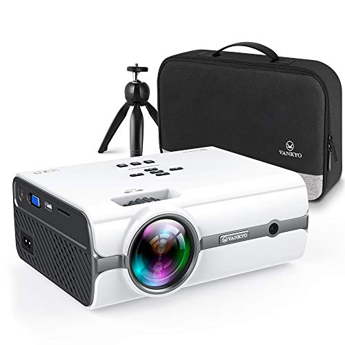 Videoprojecteur WiFi, VANKYO Supporte 1080P Full HD Projecteur 5500 Lumens Retroprojecteur Multimédia Home Cinéma Compatible avec HDMI VGA AV USB Hi-FI Stéréo Sonore avec Trépied