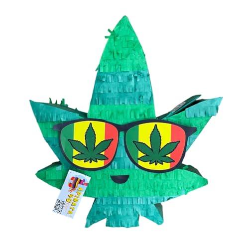 APINATA4U Hemp Leaf Pinata Have A Dope Birthday Piñata