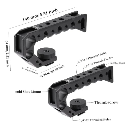 Image of FOTGA Camera Top Handle Hand Grip Handgrip Arri Locating Screw Cold Shoe for DSLR Camera