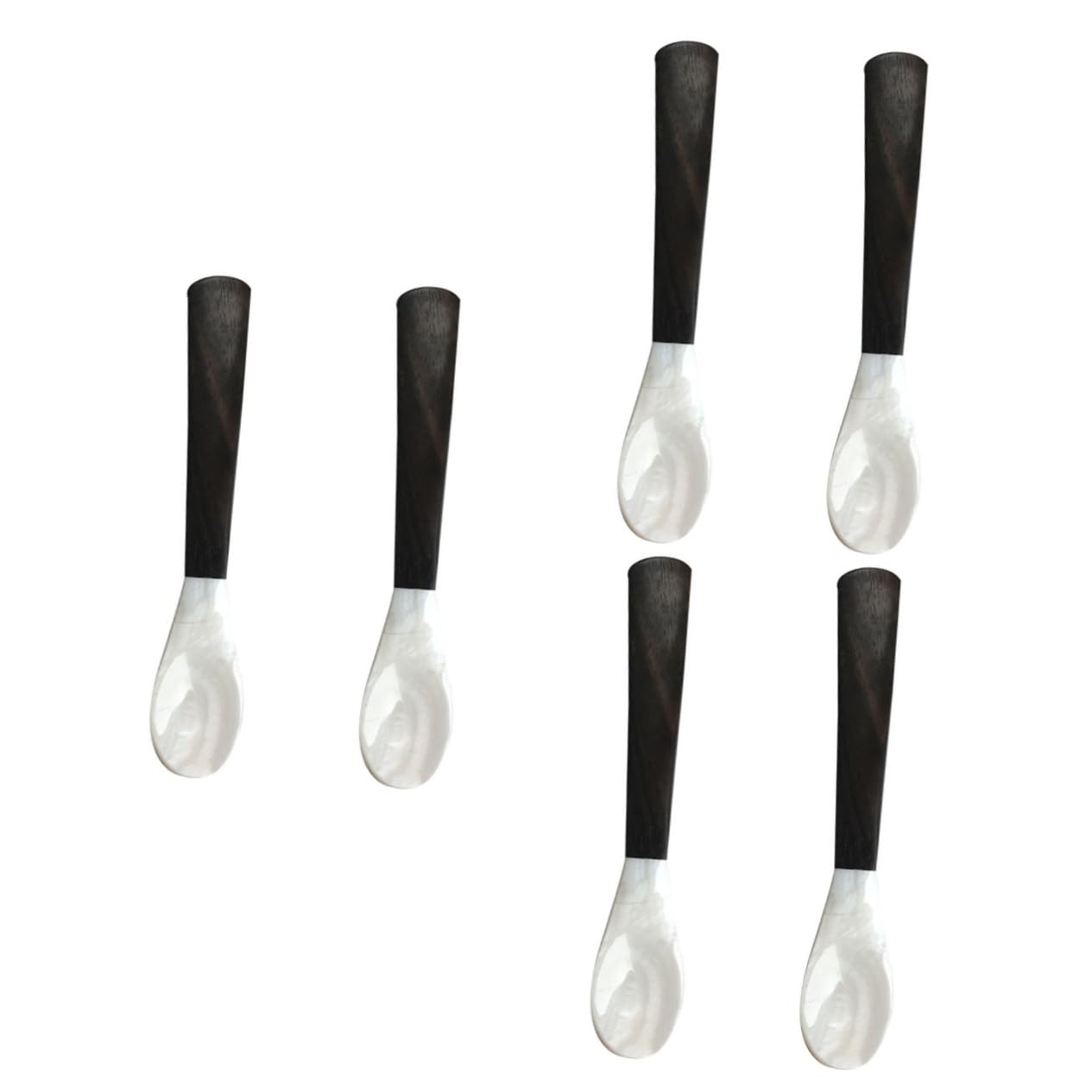 Zerodeko 6pezzi Cucchiai Da Caffè Naturale Da Design Elegante e Linee Fluide Perfetti Per Dessert e Caffè Per Bar e Caffetterie