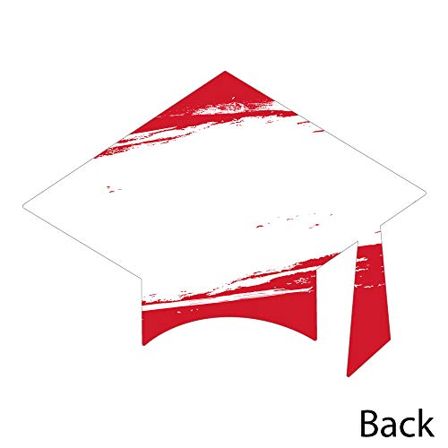 Red Grad - Best Is Yet To Come - Shaped Thank You Cards - Red Graduation Party Thank You Note Cards With Envelopes - Set Of 12 #TOP3