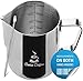 Produktbild Milchkännchen Edelstahl 350ml - Milchkanne Edelstahl Becher 350 600 900 ml mit Messbecher innen auf beiden Seiten - Milk Jug Barista Milk Pitcher Stainless Steel Latte Cup Milk Frother Jug 12 20 30oz