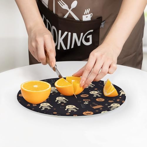 Planche à charcuterie imprimée pour éviter les taches avec motif Halloween mignon - 8