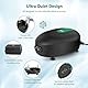 AQQA Aquarium Luftpumpe,Leise Aquarium Sauerstoffpumpe,5W Einstellbar Leistungsstarke Sauerstoffpumpe mit komplett Zubehör,Doppeltes Auslassventil für 600L