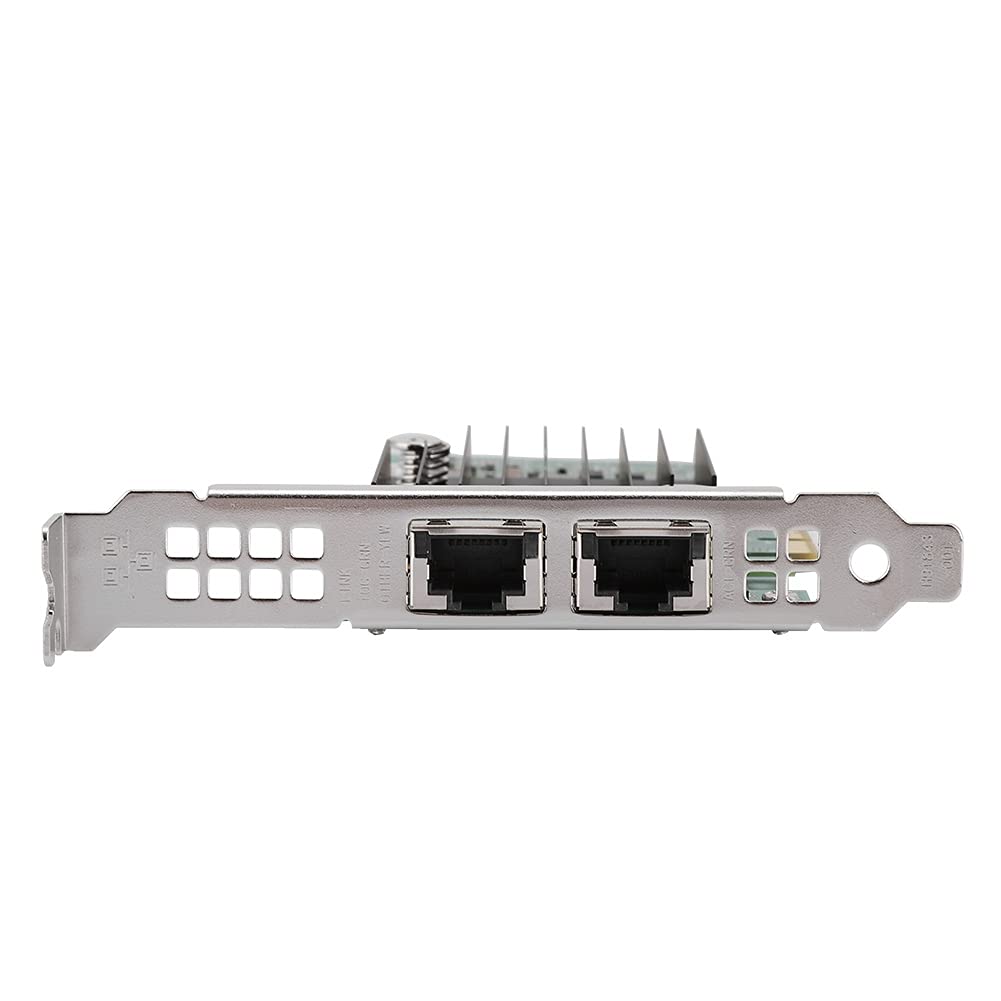 Scheda di Rete Gigabit a 2 Porte per Dispositivi Ad Alte Prestazioni, velocità di Trasferimento Dati di 10 Gbps, Compatibile con Desktop e Server, Dimensioni PCIe X4 130 * 120 * 20MM