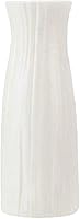 Organza Plus Unbreakable Ceramic-Look Plastic Vase - Narrow Seashell White Flower Vase for Home Decor