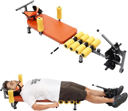 Image of Back spinal stretcher decompression machine for pain relief men women Adjustable Back hip Lumbar disc lower posture Sciatica Support leg Stretching Extension device for Home Workout(140-185kg)