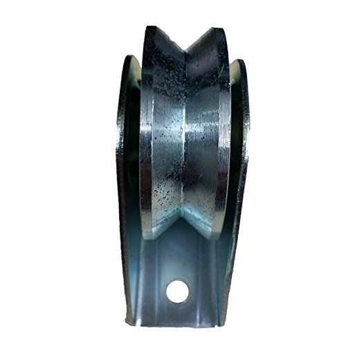 3" Inch V Groove with Bracket Silver Steel Wheel Sliding Rolling Residential Driveway Gates