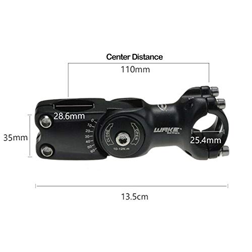 GOEXM 25.4mm MTB Bicycle Stem 110mm Mountain Bike Adjustable Raise up Handlebar Tube Stem for Most Bike Road Bike MTB BMX