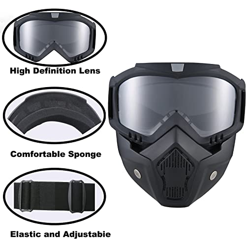Image of Paintball Mask Anti Fog,Tactical Full Face Mask Ski Mask Goggles Detachable Adjustable,Motorcycle Riding Face Protection