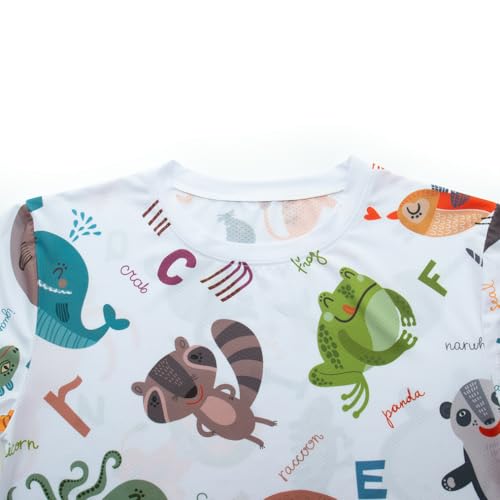 Boys Tee Shirts, Shirts for Girls,Short Sleeve Crewneck Printed Kids Children Youth T Shirt Tops3