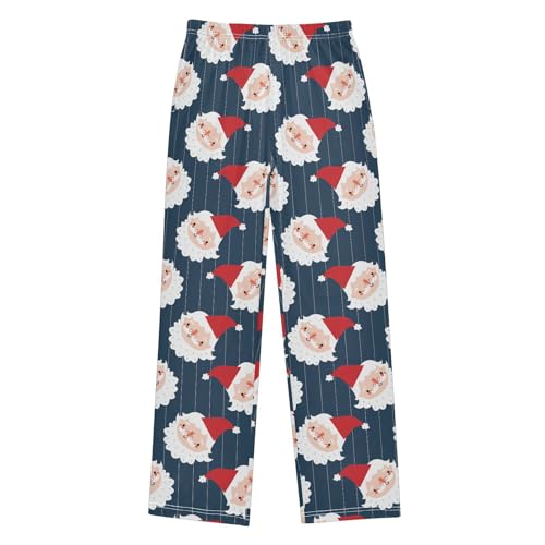 Boys' Pants Cute Santa Claus Christmas Long Bottoms Jogger Pants Elastic Waist Trousers with Pockets S-XL