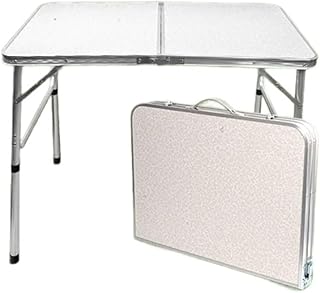 HPAMR Folding Camp Table, Foldable Table Adjustable Height, Indoor Outdoor Portable Tables, Folding Camp Tables Small, Ind...