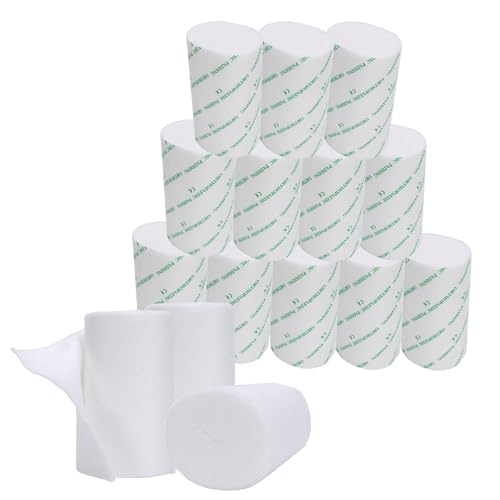 Cast Padding 12 Rolls 4” x 12ft, Individually Wrapped, Undercast Padding Cotton, Gauze Bandage for Halloween Wrap Bandage Art Projects, Body Casts, Mask Making, Hobby Craft, Wound Care, Orthopedic miniatura 1
