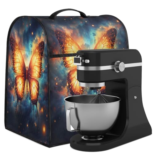 Coffee Maker Cover Galaxy Butterfly Kitchen Appliance Covers Small Appliance Covers Blender Cover Juicer Cover Dust Covers for Kitchen Appliances with Top Handle and Pockets,Washable,C219