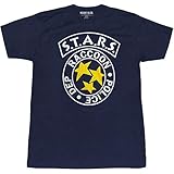 Animation Shops Resident Evil RPD Stars Raccoon City Police T-Shirt (XXX-Large) Navy