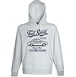  Teesandengines Men\'s Renault Ondine Full Speed Grey Hoodie Size XLarge