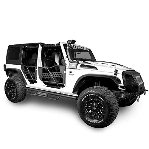 U-Box Wrangler Side Steps Running Boards Nerf Bars Rails For Jeep Wrangler Jk Unlimited 2007-2018 4-Door #TOP3