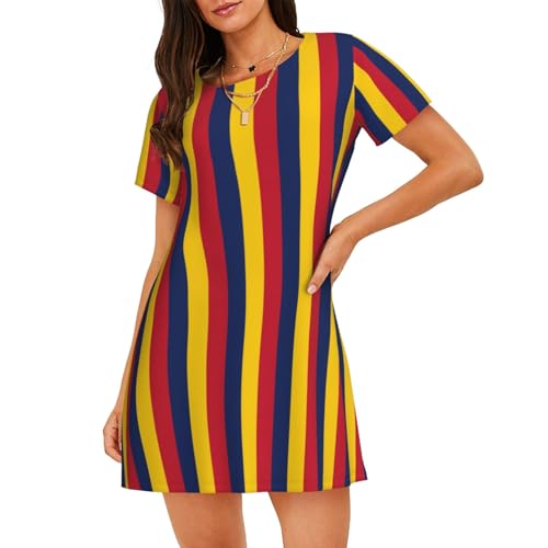 Chemise de nuit légère et respirante pour femme motif Tchad en maille douce