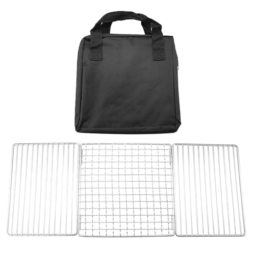 Grille de cuisson pliable pour camping et pique-nique en plein air avec filet barbecue