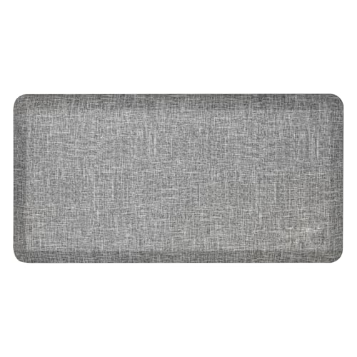 Image of Anti Slip 3 /4 inchs Anti Fatigue Kitchen Floor Mat, Ergonomic Comfort Standing Mat, Waterproof Kitchen Runner for Home, Kitchen, Office, Laundry, Garage (Light Gray, 20 inch x 39 inch -0.75 inch)
