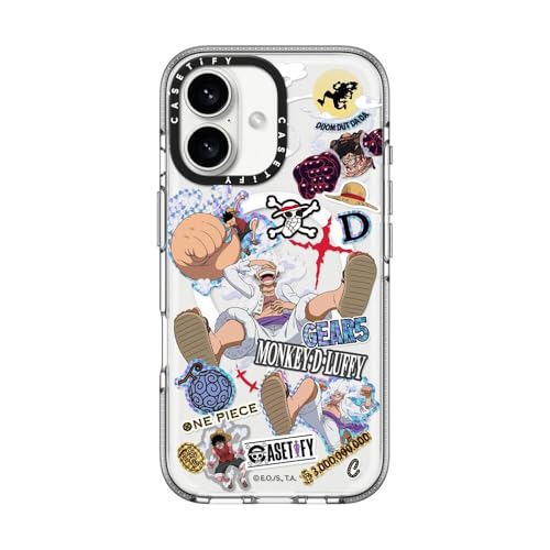 CASETiFY NA MagSafeΉ iPhone 16 P[X [΂݂ɂf / 2m̗NA / One Piece Co-Lab] - NA - Luffy Gears Evolution Sticker Mania