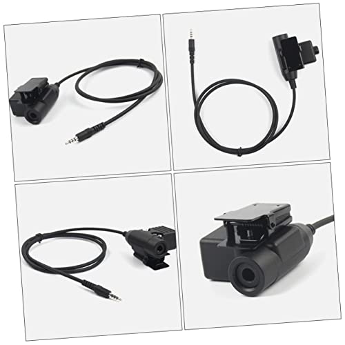 Adaptador de cable con botón PTT OSALADI 4 piezas miniatura 2