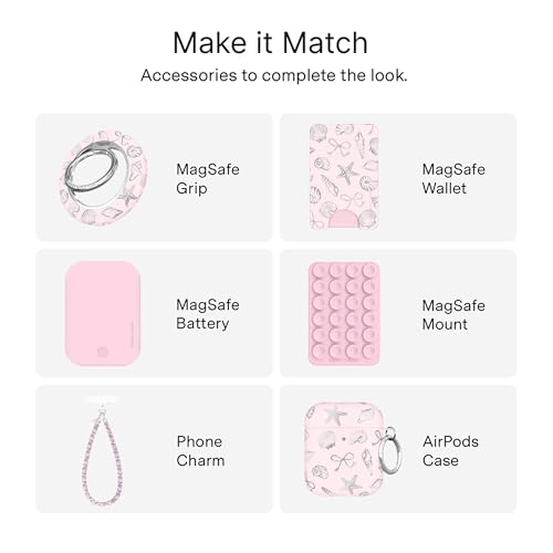 Coque pour iPhone 16 Pro compatible MagSafe antichoc étui été rose - 7
