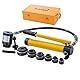 KATSU Hydraulischer Blechlocher Punch Set 10T 22-60,5 mm 6 Lochstempel Hydraulischer Locher Metalllocher Knockout-Stanzer Kit Pumpe Elektrischer Kabelkanal Lochgräber 405193