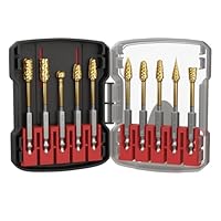 CSOOM Hartmetallfräserset, 10-teilig mit doppelter Schneide, ist ein Zubehör für Drehwerkzeuge zum Schleifen, Gravieren, Metallpolieren, Schnitzen und Bohren.