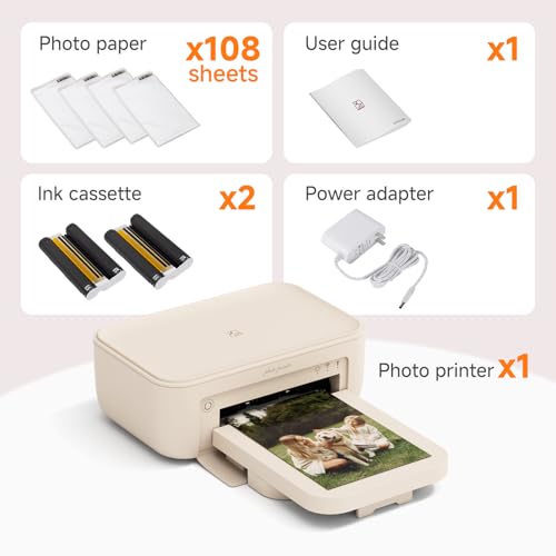 HPRT Photo Printer 4×6”, Wi-Fi Full-Color Instant Phone
