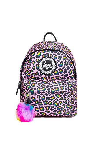 HYPE BAGS Mochila unisex con diseño de leopardo arcoíris